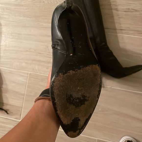 Via Spiga Black Leather Tall Boots size 6 1/2 - Picture 3 of 11